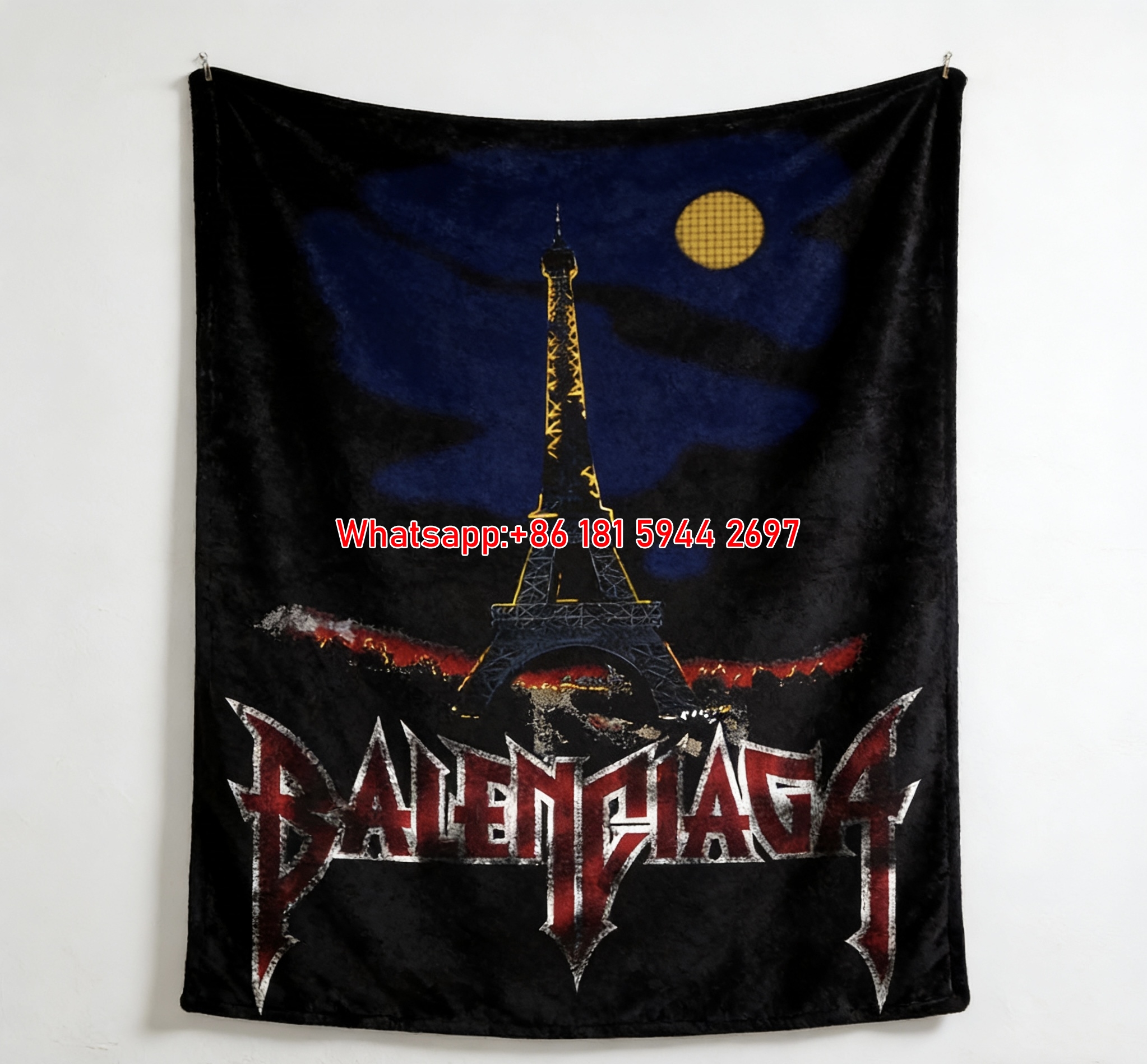 BALENCIAGA Gothic Flannel Sofa Throw Blanket for Wall Decor BA050